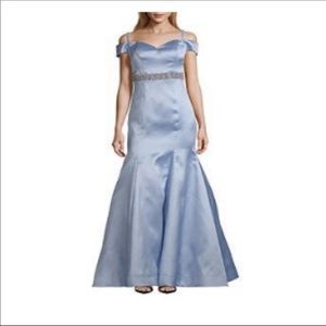 B. Smart baby blue mermaid evening prom dress gown. NEW with tag, sz 15